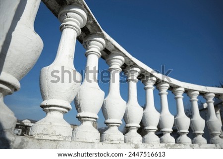 Terrace with balustrade , low angle view 