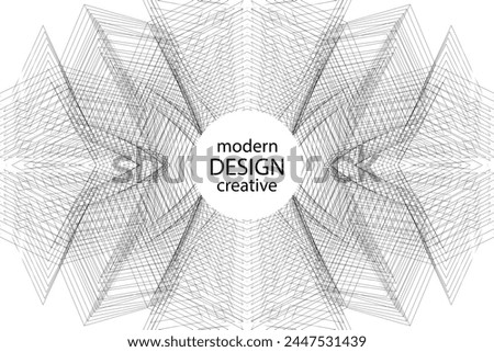 modern design creative poster, banner, card, cover, flyer, halftone lines abstract background, vector texture