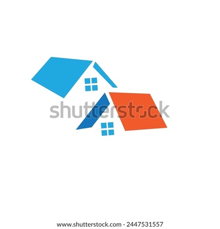 flat or minimalist building logo or clip art