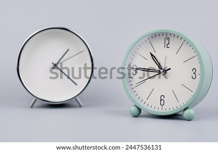 Time hand shows standing time. High quality studio photo of a clock. The concept of time and the rules of time in work