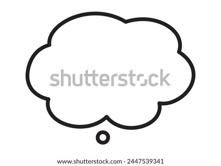 Clip art of cloud-shaped thinking speech balloon
