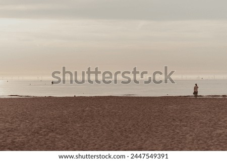 A beautiful Sunrise at Scheveningen Beach Royalty-Free Stock Photo #2447549391