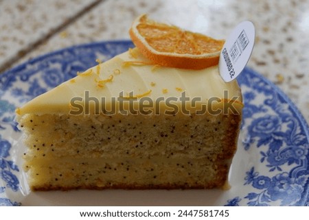 a cake in a selective focus 