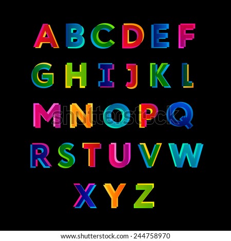 Creative colorful alphabet.