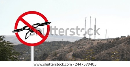 no drone zone sign on white background