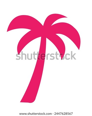 Palm tree clip art design on plain white transparent isolated background for card, shirt, hoodie, sweatshirt, apparel, tag, mug, icon, poster or badge
