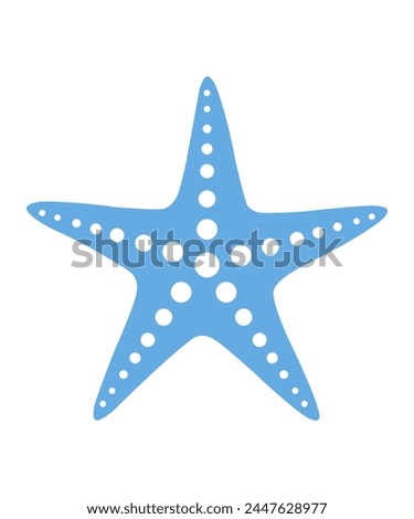 Starfish clip art design on plain white transparent isolated background for card, shirt, hoodie, sweatshirt, apparel, tag, mug, icon, poster or badge