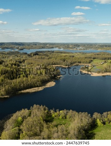 Ežezers.. Summer landscape in Latvian countryside.
