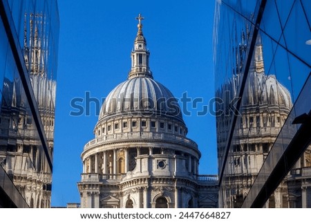 St. Paul's Cathedral viewed from One New Change in the City of London, London, England, United Kingdom, Europe