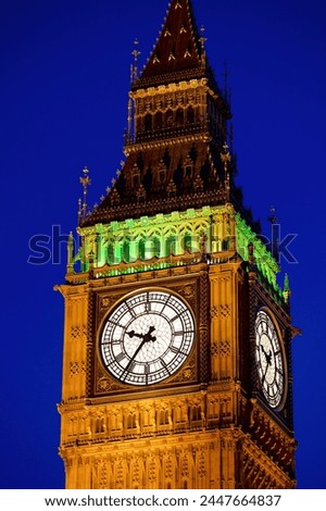 Big Ben at twilight in Westminster, London, England, United Kingdom, Europe