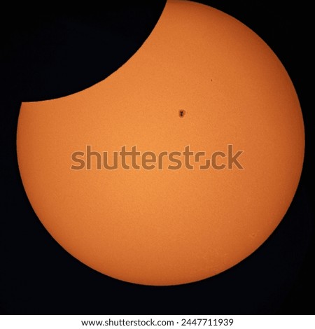 A solar eclipse electrified North America on April 8, 2024.  On Manitoulin Island, Ontario, we didn't get a full eclipse but my telescope caught some terrific images. Royalty-Free Stock Photo #2447711939