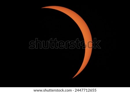 A solar eclipse electrified North America on April 8, 2024.  On Manitoulin Island, Ontario, we didn't get a full eclipse but my telescope caught some terrific images. Royalty-Free Stock Photo #2447712655