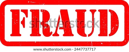 Fraud Fake Set Red Rubber Stamp Grunge Texture Label Badge Sticker Vector EPS PNG Transparent No Background Clip Art Vector EPS PNG 