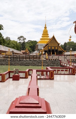 Wat par Lahansai temple building culture religion architecture art.