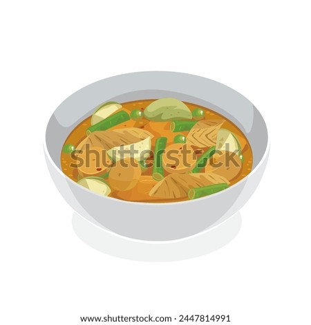 Thai food - Kaeng tai pla is a spicy curry of southern Thai cuisine. Royalty-Free Stock Photo #2447814991