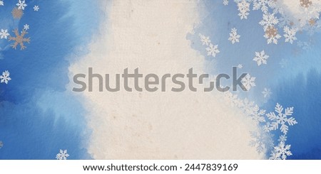Winter scrapbook paper. Book- page blue pastel watercolors texture universal