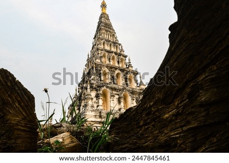 Old Pagoda, Lanna architecture at Wat Chediliem, Chiang Mai, Northern,Thailand.