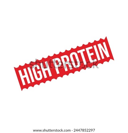 high protein Rubber stamp design. VECTOR ILLUSTRATION.