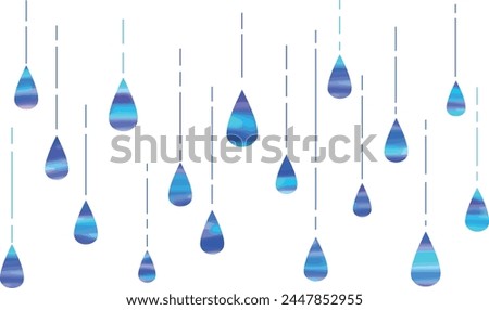 Clip art of watercolor wind rain Water drop