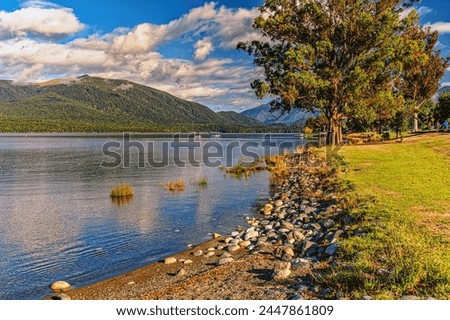Lake Te Anau, South Island, New Zealand Royalty-Free Stock Photo #2447861809