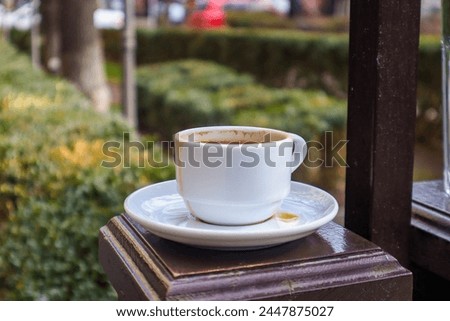 Cup of coffee on a saucer