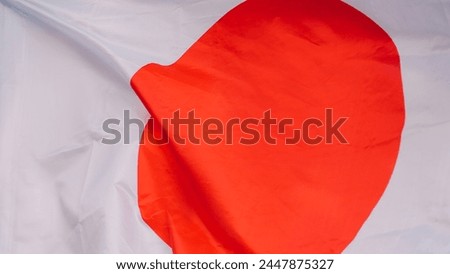 Japanese Flag Close up view
