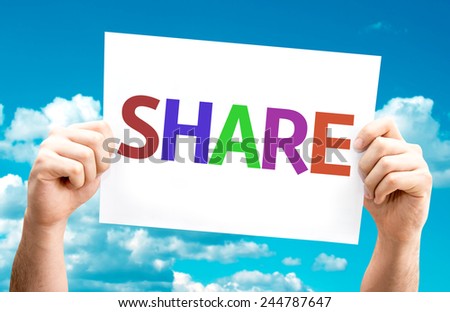 Share card with sky background