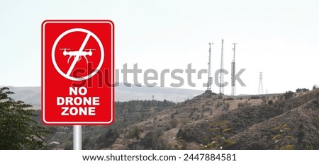 no drone zone sign on white background