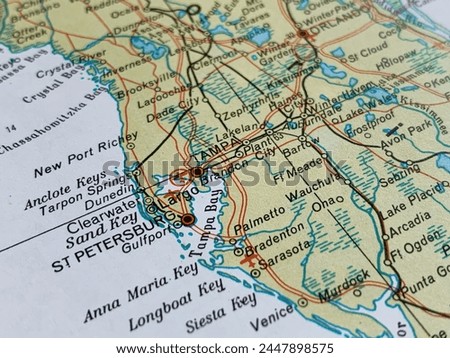 Map of Tampa, Florida, world tourism, travel destination, world politics, trade and economy