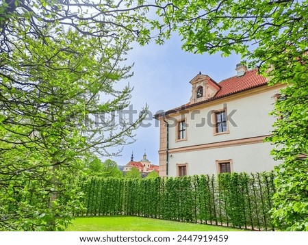 Prague- Czech- 8 April 2024: Wallenstein gardens with baroque palace in Prague Royalty-Free Stock Photo #2447919459
