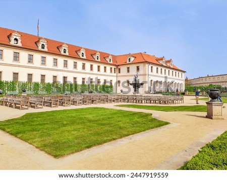 Prague- Czech- 8 April 2024: Wallenstein gardens with baroque palace in Prague Royalty-Free Stock Photo #2447919559