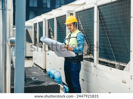 HVAC technician assess blueprint for energy optimization at client site, enhances insulation, ventilation to minimize carbon footprint. Conducts site visits, inspects green initiatives for efficiency
