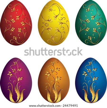 Easter eggs. Vector