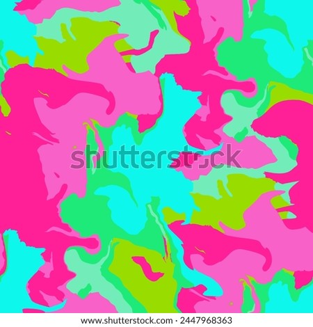 Seamless pattern with bright abstract spots. Vector illustration