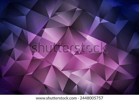 Dark Purple vector polygon abstract layout. A completely new color illustration in a polygonal style. Template for cell phone's backgrounds.