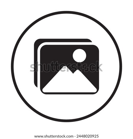 Picture icon vector. photo gallery sign and symbol. image icon. gallery Icon. picture landscape icon symbol vector. on white background. eps10.