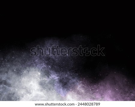 Abstract background space nebula, smoke, dust, smog  pink, lilac, gray, white , blue. isolated on a black background. clip art. beautiful background for photos