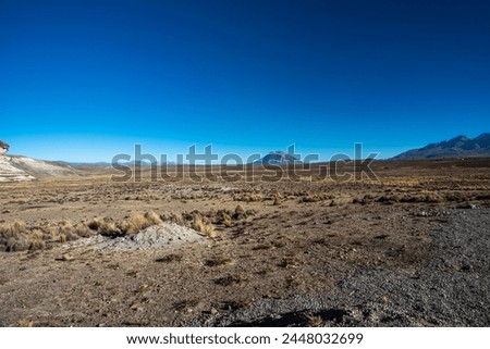desolate mountains among deserted highlands in Peru in the Arequipa district desert panorama among the mountains of the Andes
