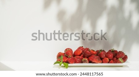 red strawberry for banner background