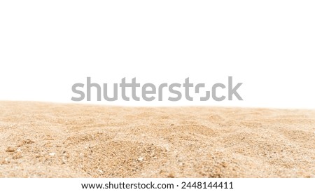 The sand scattering isolated on white background	