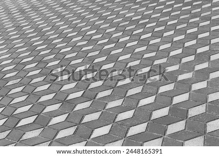 Grey paving slabs floor gray abstract pattern city street surface stone texture background tile road light structure.