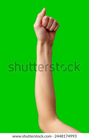 Womans Arm With Green Screen Background