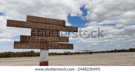 Savute airstrip in Nothern Botswana