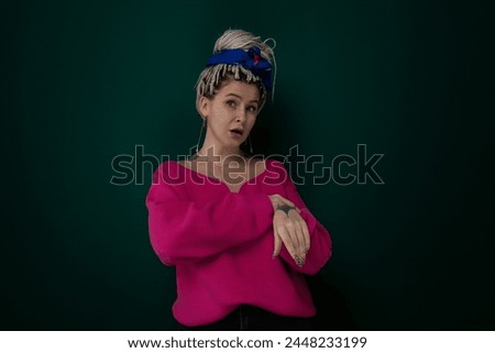 Woman in Pink Top Poses for Picture