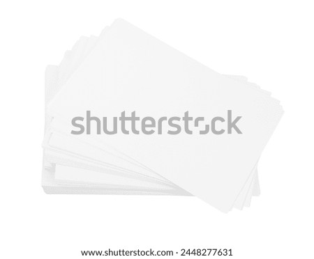 Stack of A4 blank paper isolated on white background. Save clipping path.