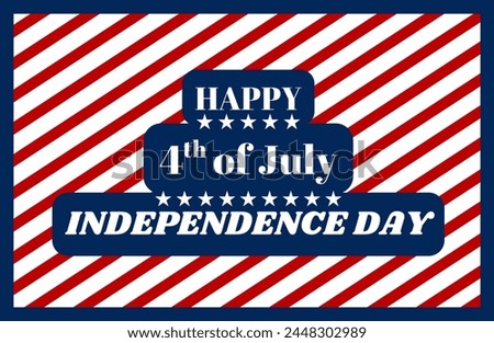 Happy Independence Day 4th of July USA Vector.