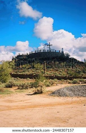 Film image of Greek orthodox chapel at St. Anthony's monastery in Arizona