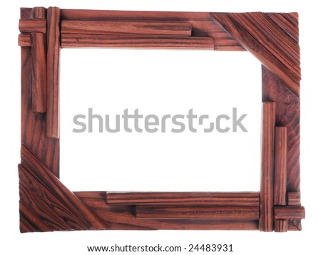 Country style isolated wooden frame
