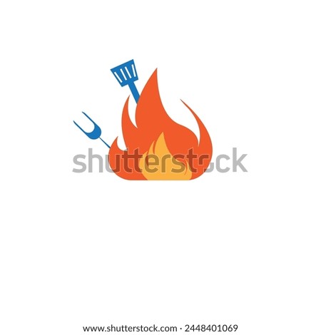cooking or BBQ logo or flat clip art