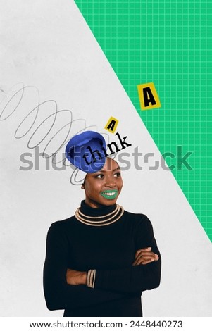 3D photo collage composite trend artwork sketch of young fashion model lady look flirty smile think brain huge mouth show tongue